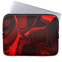 Red curves and undulations on dark background