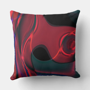 Red curves with acrylic and metallic tone on dark cushion