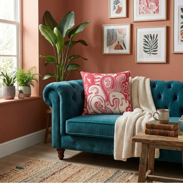 Red Cushion (AI product visualization, art is not AI)