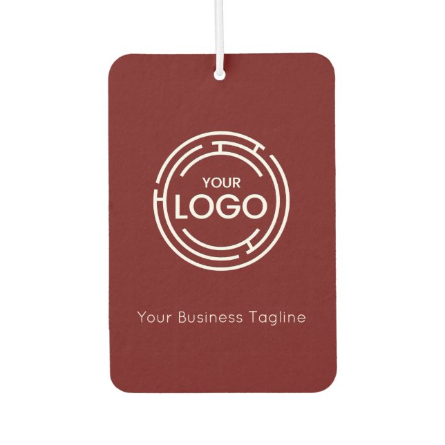 Red Custom Business Logo Car Air Freshener (Front)