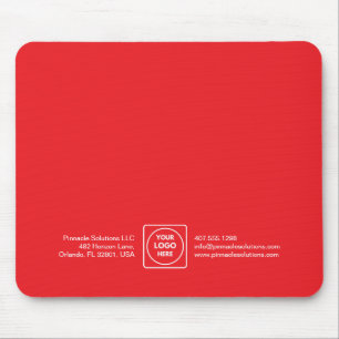 Red Custom Business Promo mouse pad