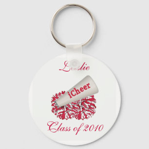Red Custom Cheerleader KeyChain