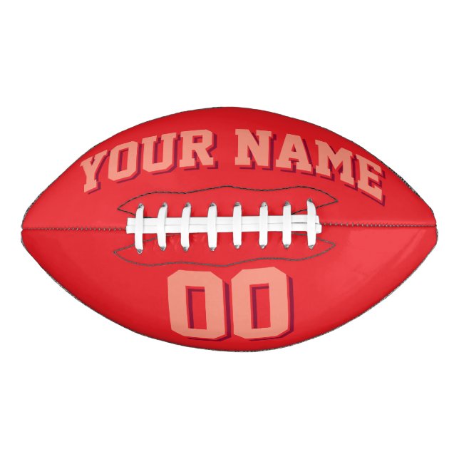 RED Custom Football American Football (Front)