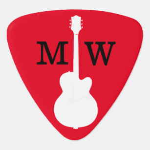 red custom guitarpick for cool guitarists guitar pick