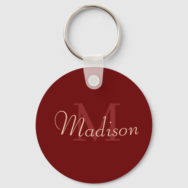 Red Custom Name Love Gift Personalised Key Ring (Front)