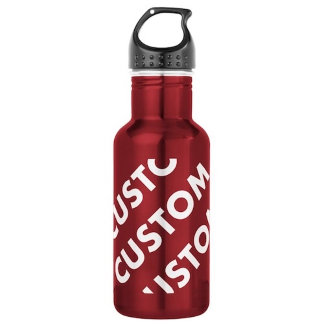 RED Custom Stainless Steel Water Bottle 18oz.