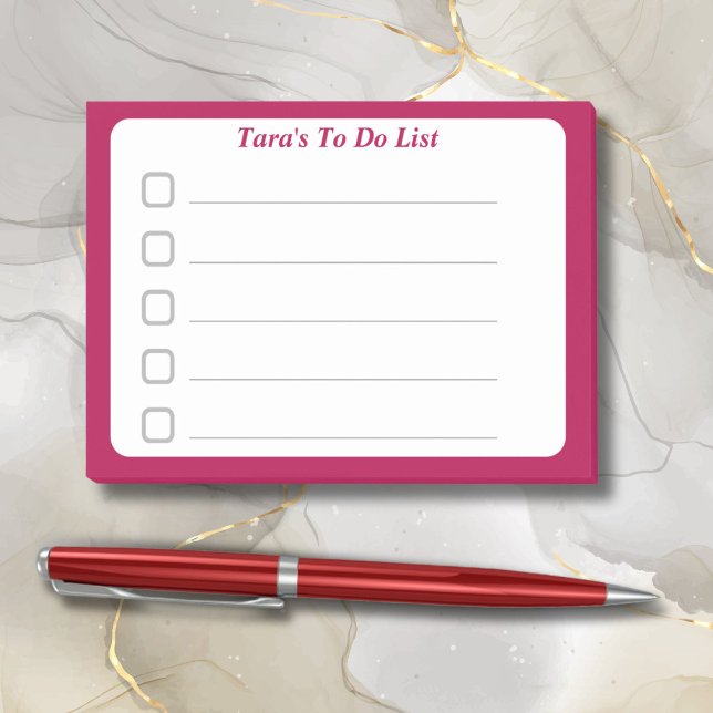 Red Custom To Do List Sticky Post-it Notes (Creator Uploaded)
