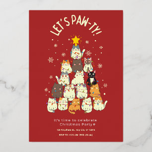 Red Cute Cat Christmas