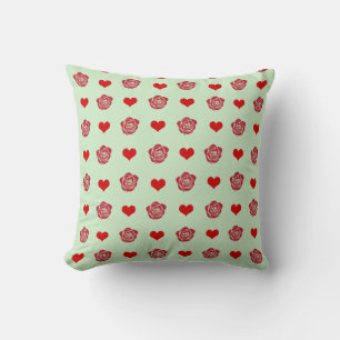 Red Cute Cosy Modern Romantic Chic Stylish Heart Cushion