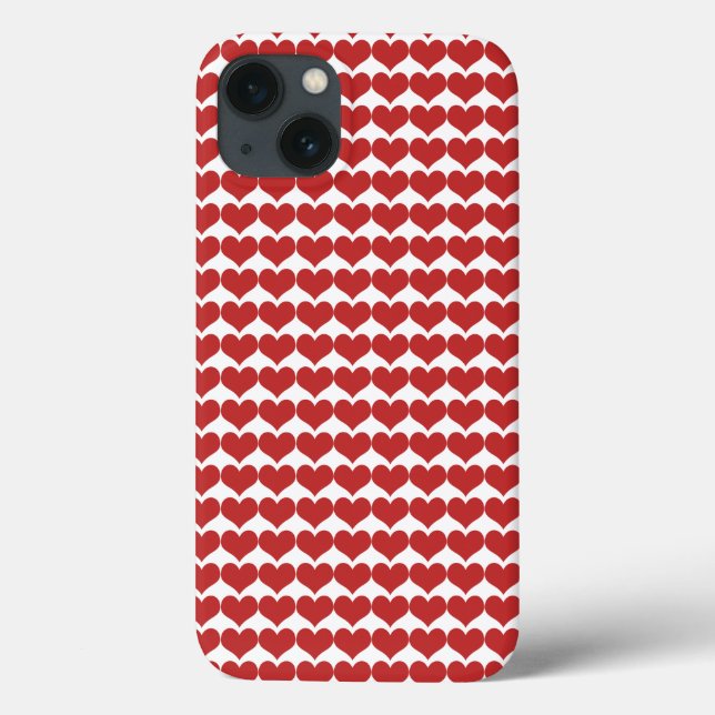 Red Cute Hearts Pattern BT iPad Case (Back)