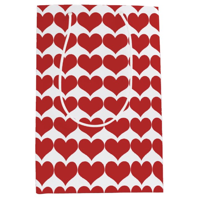 Red Cute Hearts Pattern Gift Bag (Front)