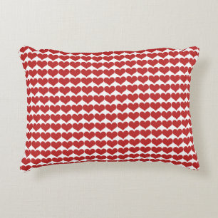 Red Cute Hearts Pattern Pillow