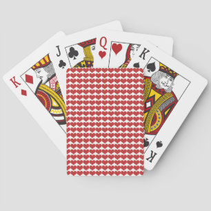 Red Cute Hearts Pattern Playing Cards