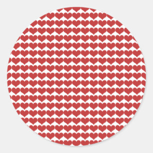 Red Cute Hearts Pattern Stickers