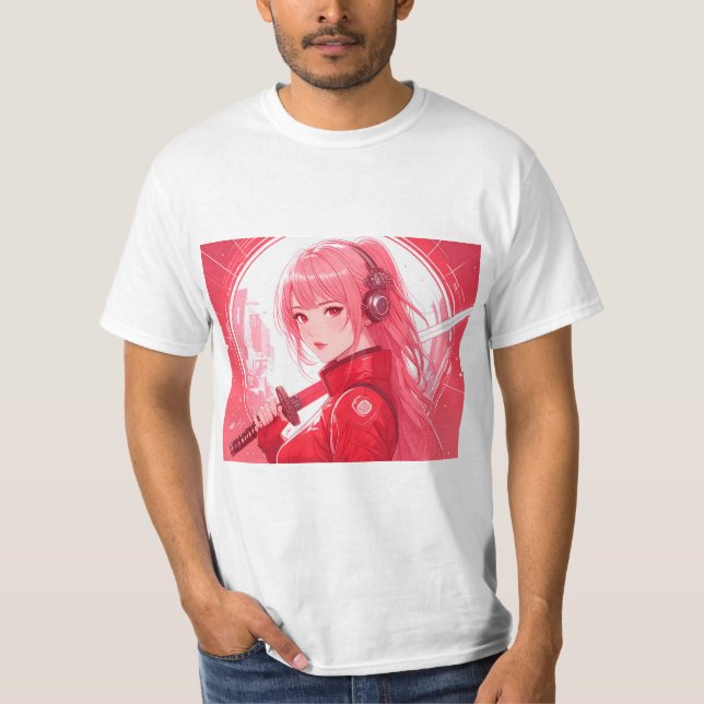 RED cyberpunk T-Shirt (Front)