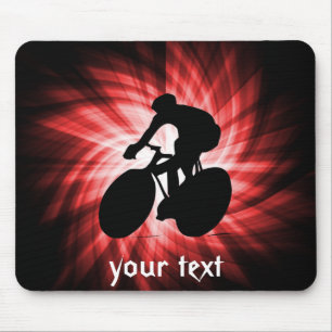 Red Cycling Mouse Mat
