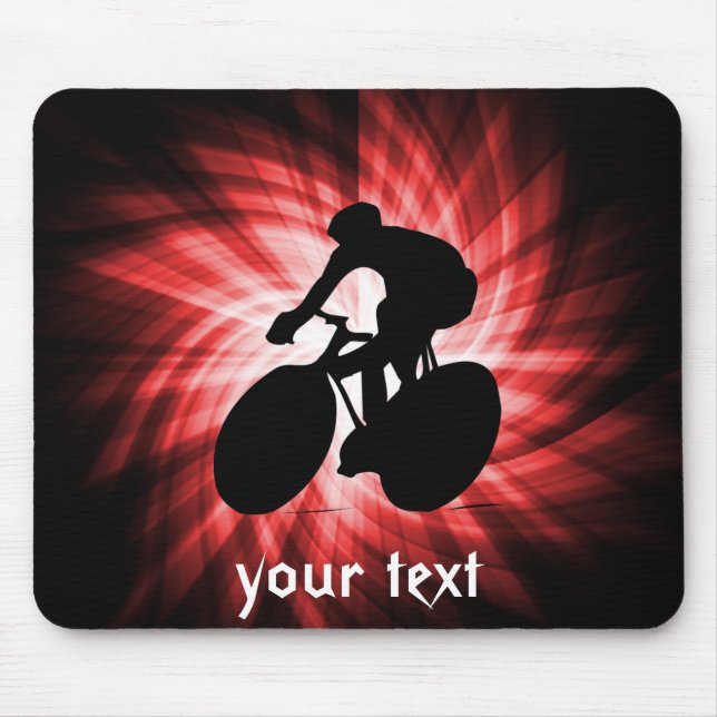 Red Cycling Mouse Mat (Front)