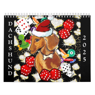 Red Dachshund Calendar