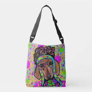 RED DACHSHUND CROSSBODY BAG