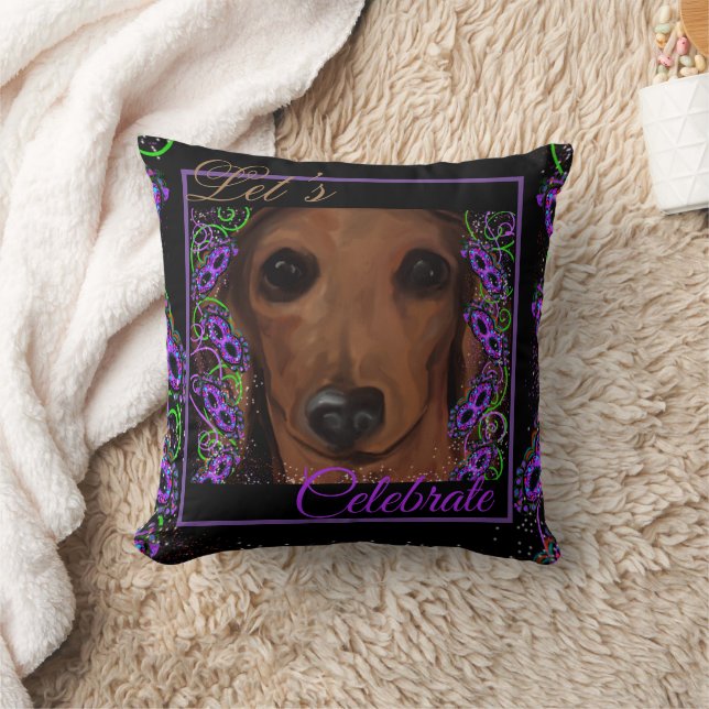 Red Dachshund     Cushion (Blanket)