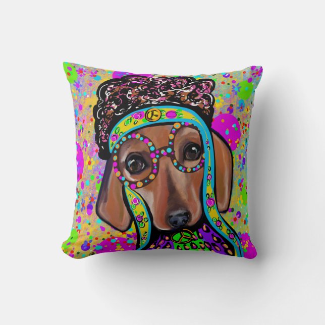 RED DACHSHUND        CUSHION (Front)
