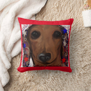 Red Dachshund Cushion