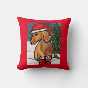 Red Dachshund Cushion
