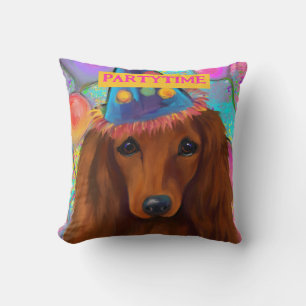 RED DACHSHUND CUSHION