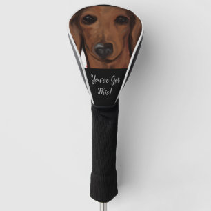 RED DACHSHUND GOLF HEAD COVER