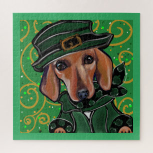 RED DACHSHUND   JIGSAW PUZZLE