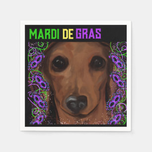 Red Dachshund Napkin