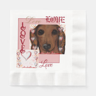Red Dachshund      Napkin