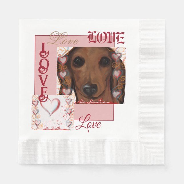 Red Dachshund      Napkin (Front)