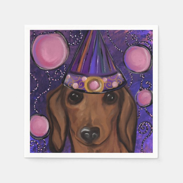 Red Dachshund         Napkin (Front)