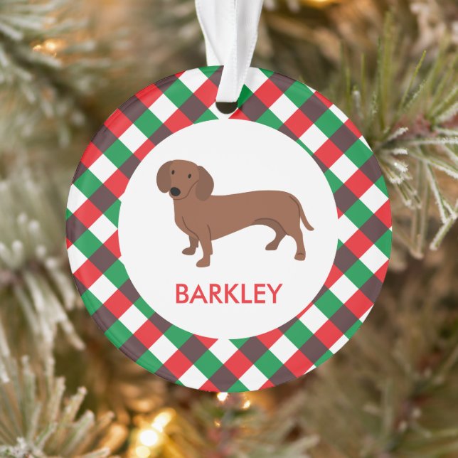 Red Dachshund Ornament (Tree)