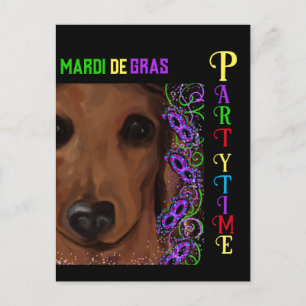 Red Dachshund Postcard