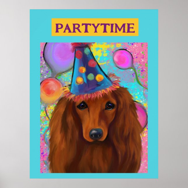 RED DACHSHUND           POSTER (Front)