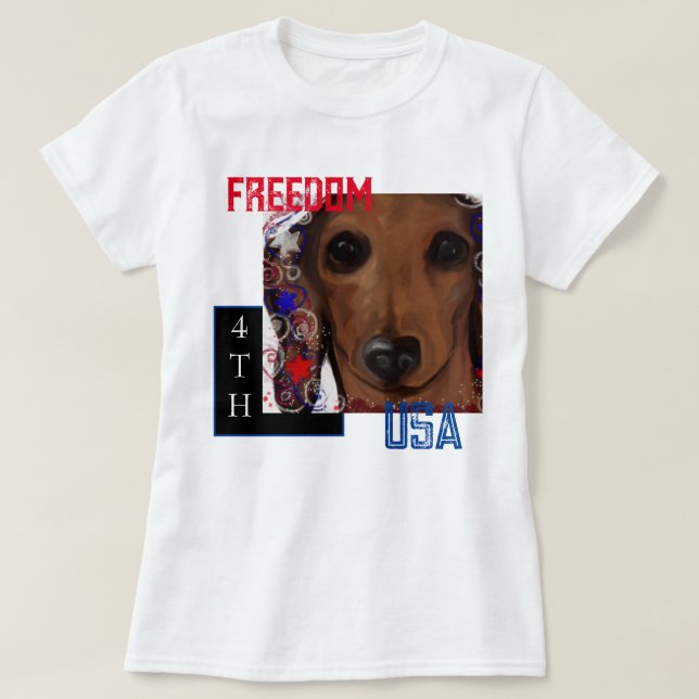 Red Dachshund      T-Shirt (Design Front)
