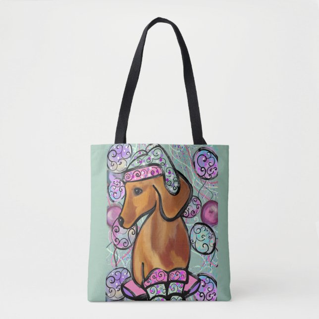 Red Dachshund     Tote Bag (Front)