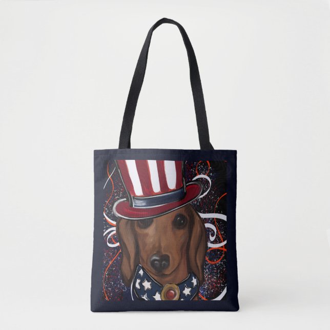 Red Dachshund         Tote Bag (Front)