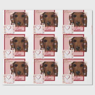 Red Dachshund   Wrapping Paper