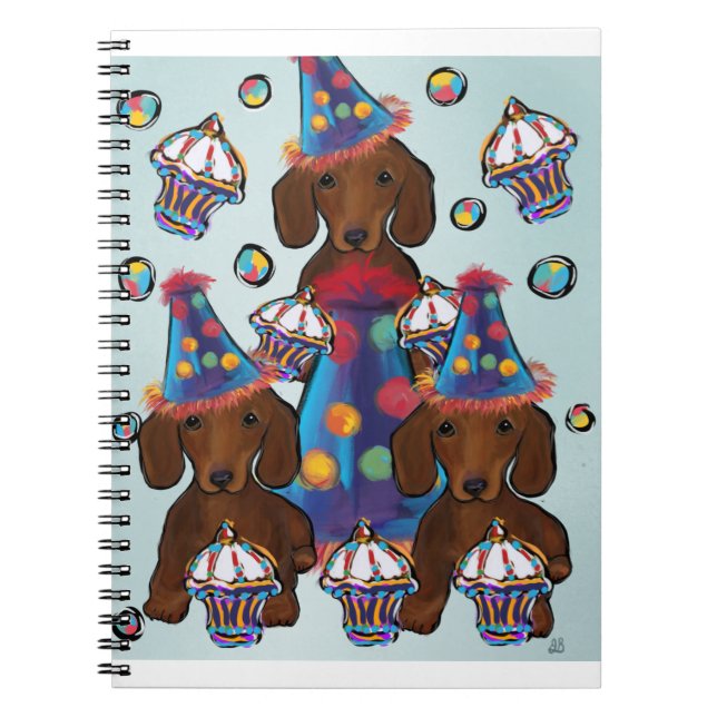 Red Dachshunds Notebook (Front)