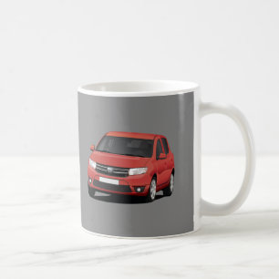 Red Dacia Sandero 2 x image Coffee Mug