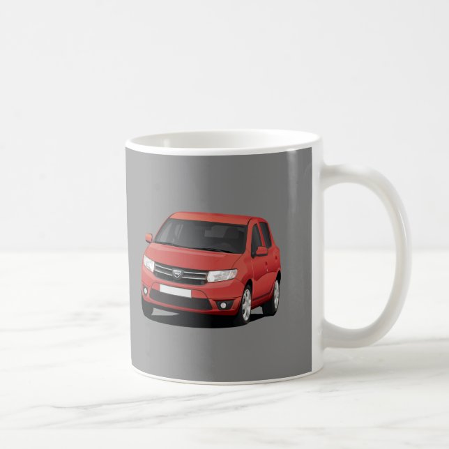 Red Dacia Sandero 2 x image Coffee Mug (Right)