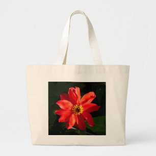 Red Dahlia (Bishop of Llandaff) Large Tote Bag