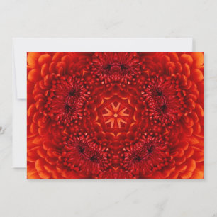 RED DAHLIA, bright black Invitation