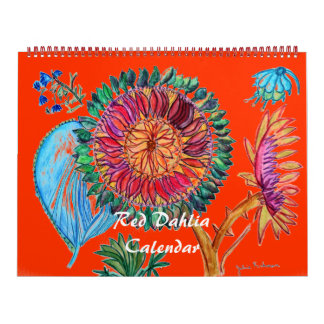 Red Dahlia Calendar