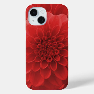 Red Dahlia iPhone 15 Case