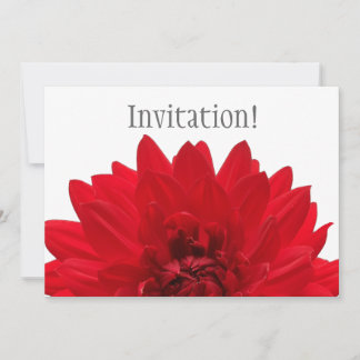 Red Dahlia Invitation