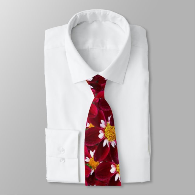 Red Dahlia Tie (Tied)